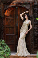 Wahaj M Khan | Nur Festive | Gold Mermaid Nur Lehnga