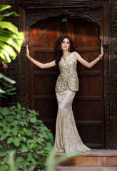 Wahaj M Khan | Nur Festive | Gold Mermaid Nur Lehnga