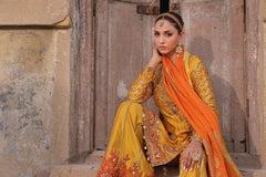 Wahaj M Khan | Banno Wedding Formals |Mayun jora - Sheesha Peplum set