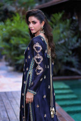 Wahaj M Khan | Nur Festive | Midnight Navy with Teal Nur Set