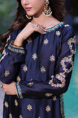 Wahaj M Khan | Nur Festive | Midnight Navy with Teal Nur Set