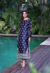 Wahaj M Khan | Nur Festive | Midnight Navy with Teal Nur Set
