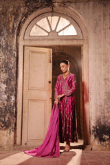Wahaj M Khan | Banno Wedding Formals | Magenta Ombre Bano