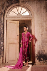 Wahaj M Khan | Banno Wedding Formals | Magenta Ombre Bano