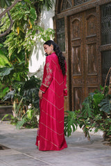 Wahaj M Khan | Nur Festive | Magenta Nur Kaftan Set
