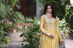 Wahaj M Khan | Nur Festive | Luminous Yellow with Blush Pink Ensemble