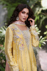 Wahaj M Khan | Nur Festive | Luminous Yellow with Blush Pink Ensemble