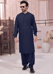 (3 Piece) - Navy blue Suit with Matching Waistcoat