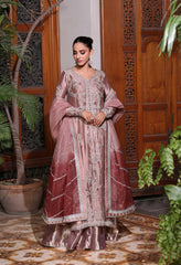 Wahaj M Khan | Nur Festive | Nude Mocha Luxe Kaftan Set