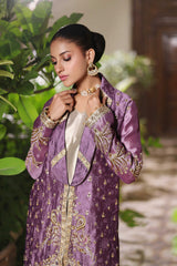 Wahaj M Khan | Nur Festive | Iridescent Orchid Purple Jacket set