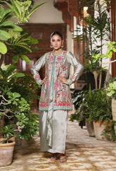 Wahaj M Khan | Nur Festive | Mint Jacket Nur Set
