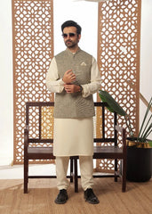 (3 Piece) - Pine Groove Suit with Matching Waistcoat