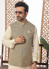 (3 Piece) - Pine Groove Suit with Matching Waistcoat