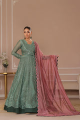 Wahaj M Khan | Banno Formals | GREEN LAVENDER BANO2 LC