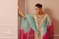 Wahaj M Khan | Banno Formals | GOLD SHEESHA BANO2 PLAZZO SET