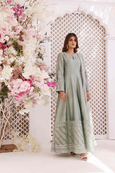 Wahajmkhan | Sitara Formals | MINT SILK ANARKALI OUTFIT