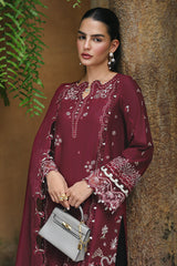Qalamkar | Q Line Lawn Drop | RP-12 GARNET