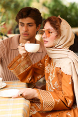 Rangrasiya | Carnation Luxury Shawl Edit | Cappuccino
