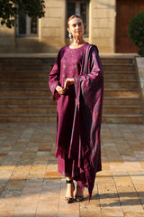 Rangrasiya | Carnation Luxury Shawl Edit | Espresso