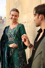 Rangrasiya | Carnation Luxury Shawl Edit | Matcha