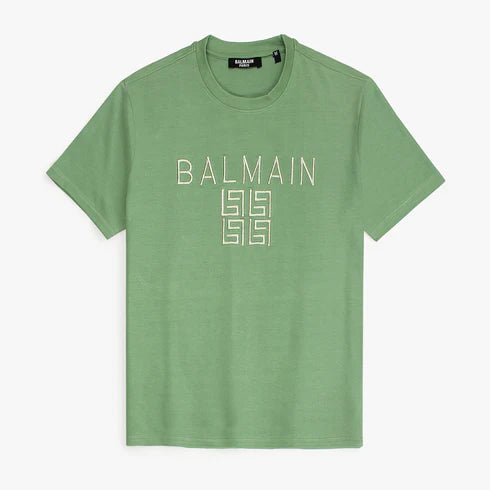 B.L.M.N Green Embroidered Premium T-Shirt For Men