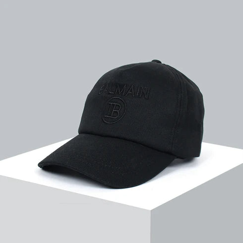 Balmain Black Basic Logo Cap For Men