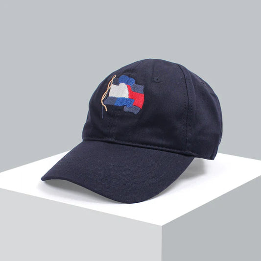 TMY Navy Blue Flag Cap For Men
