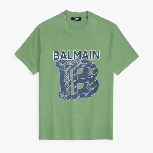 B.L.M.N Green Premium Printed T-Shirt For Men