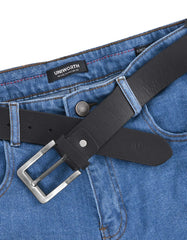 Black Plain Casual Belt