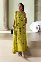 Maria B | 3 Piece Unstitched Embroidered | SR-01-03-Lime Green