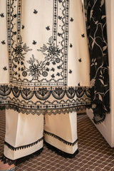 Cross Stitch | Mahiri Embroidered Lawn 24 | IVORY NOIR