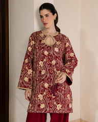 Sadaf Fawad Khan | Eva Luxury Pret 26 | Claret