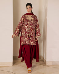 Sadaf Fawad Khan | Eva Luxury Pret 26 | Claret