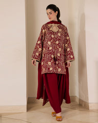 Sadaf Fawad Khan | Eva Luxury Pret 26 | Claret