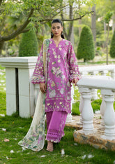 Elaf Premium | Signature Embroidered Lawn with Chiffon Collection 26 | ESG-7B KIARA