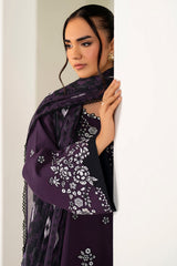 Farasha | Summer Weaves Embroidered Lawn | Twilight Tulip
