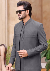 (3 Piece) - Grey Suit with Matching Waistcoat