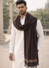 Nakaashi Chocolate Brown Shawl for Men