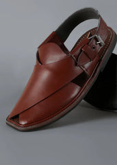 Khani Wears Brown Smooth Finish Peshawari Chappal (Handmade 101)