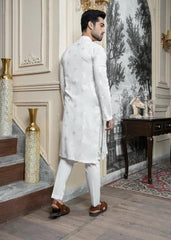 Shahjahan Off White Soft Cotton Embroidered Kurta Trouser