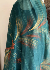 Aisha Signature | Teal Botanical Duppatta | Zayan Clothing UK