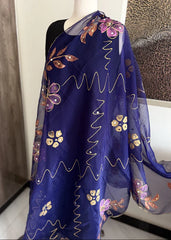 Aisha Signature | Dark Blue Organza | Zayan Clothing UK