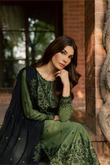 Batik | GREEN WILLOW 3PC EMBROIDERED | KARANDI PRET