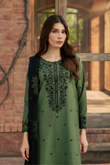 Batik | GREEN WILLOW 3PC EMBROIDERED | KARANDI PRET