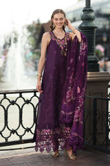 Noor by Saadia Asad | Eid Luxe Chikankari 26 | D7 - Aubergine Bloom