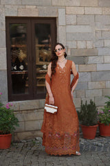 Noor by Saadia Asad | Luxury Eid Schiffli Laserkari 26 | D6 -Amber Rustique
