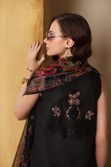 Noor by Saadia Asad | Luxury Eid Schiffli Laserkari 26 | D5 - Raven Black