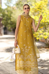 Noor by Saadia Asad | Eid Luxe Printkhaas 26 | D1 - B - Mango Yellow