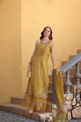 Noor by Saadia Asad | Luxe Chikankari 26 | D2 - B - Mustard Yellow
