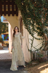 Noor by Saadia Asad | Luxe Chikankari 26 | D7 - B - Warm Gold Sage